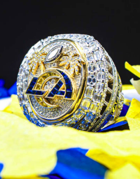 Los Angeles Rams Super Bowl Football Ring 2022 With Box