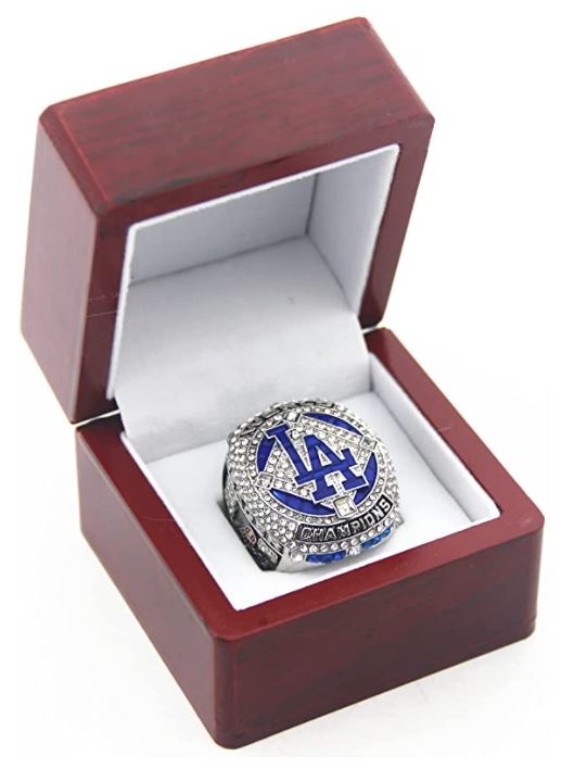 LA Dodgers Champions Ring Baseball Collection w the Box