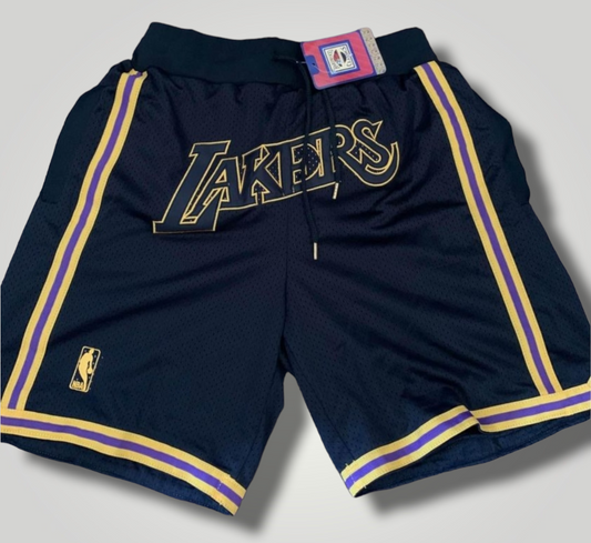 Lakers Black Basketball Shorts Summer Collection
